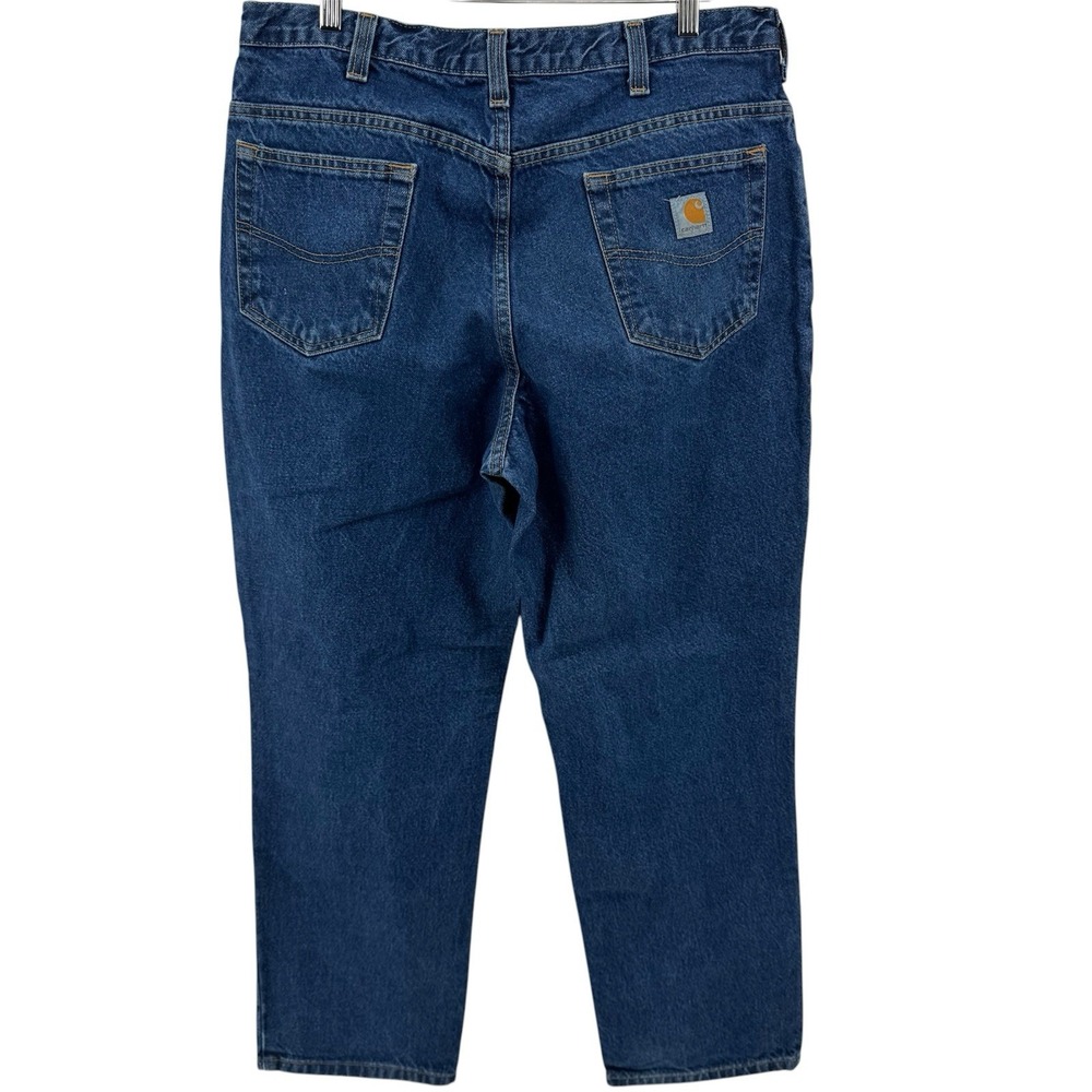 Vtg Carhartt Relaxed Fit Jeans Straight Heavy Denim Work Jeans Mens 36x30